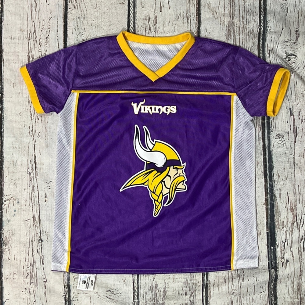 Minnesota Vikings NFL Flag Football Reversible Youth Boys Kids Jersey